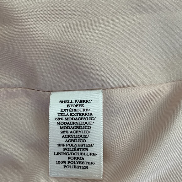 ANN TAYLOR Caramel Tan Brown fur coat XS 0 2 4 winter lady elegant - Picture 10 of 12